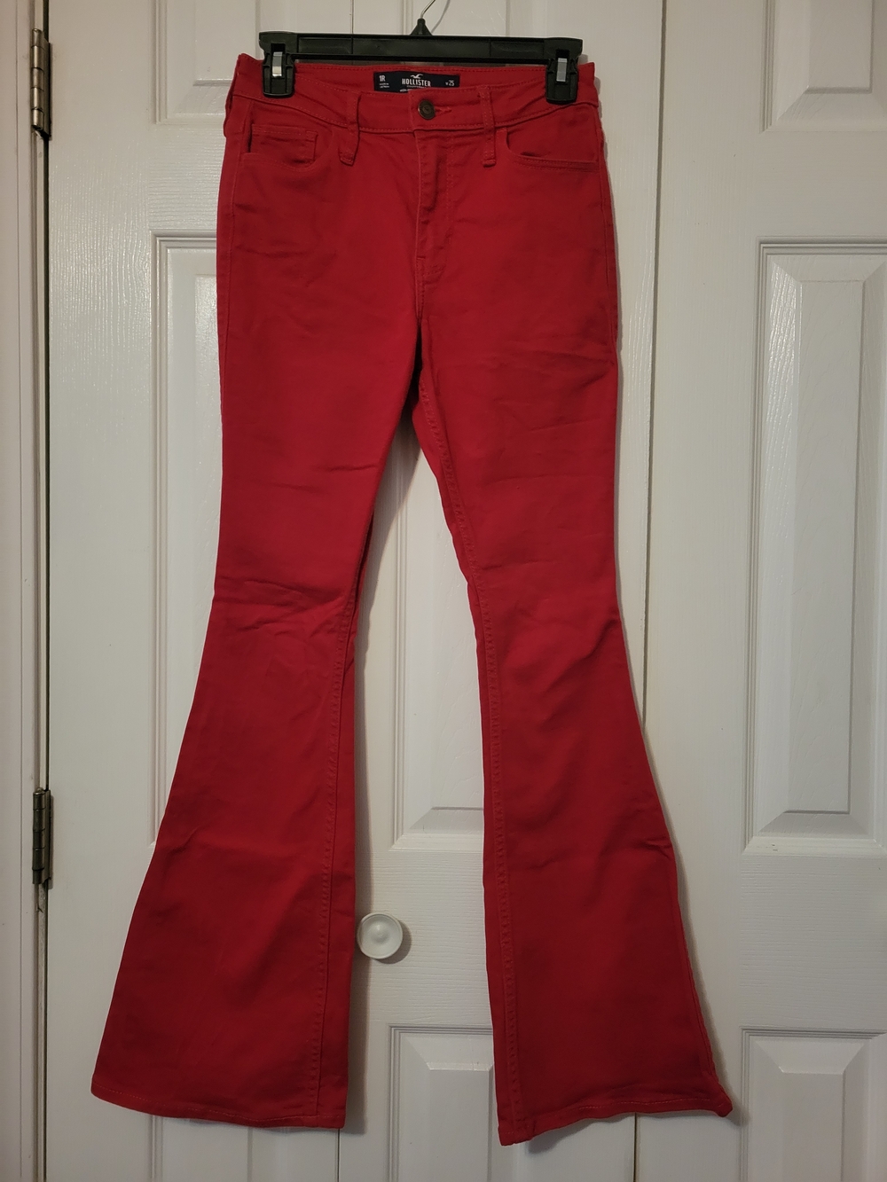 Hollister Bright Red Flare Jeans